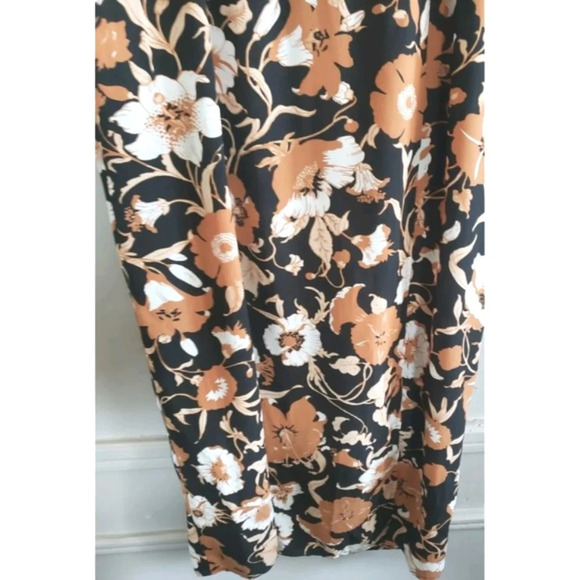 For Love & Lemons Dress Women's Small Floret Print Midi  Black Floral Si… - Picture 6 of 11